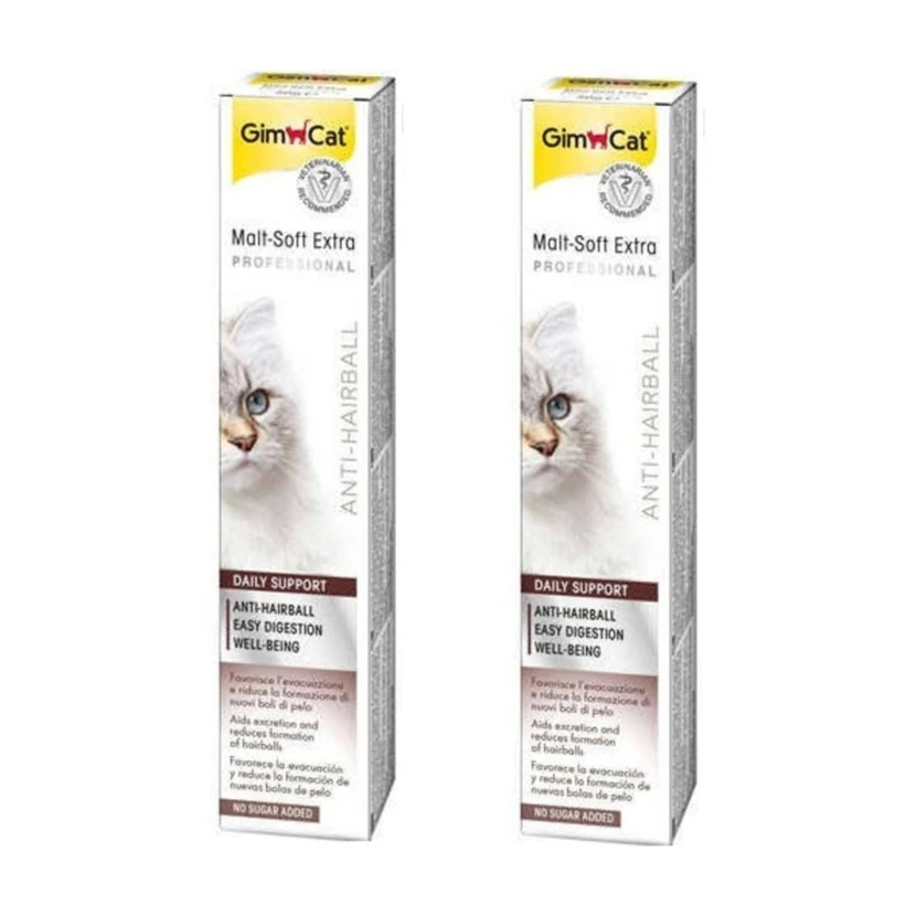 خمیر کنترل گلوله مویی گربه گیم‌کت مالت‌سافت 20 گرم ۲ عدد