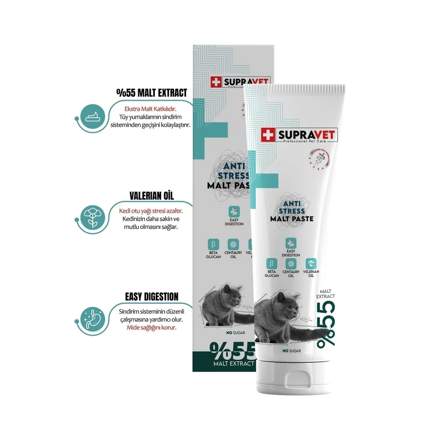 خمیر آرام‌بخش گربه سوپراوت 100 گرم بدون شکر 55% مالت اضافی