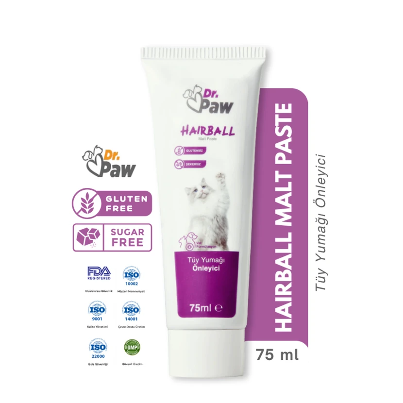 خمیر ضد گلوله مویی گربه دکترپاو پریمیوم 75 میلی