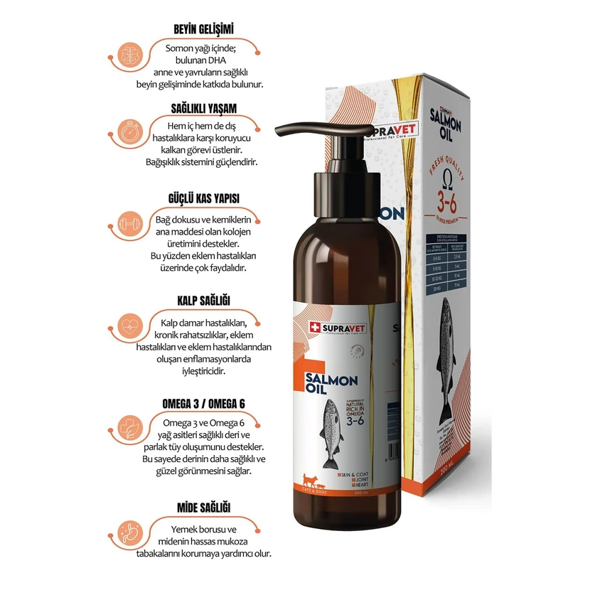 روغن سالمون سوپراوت مناسب سگ و گربه 200 میلی‌لیتر