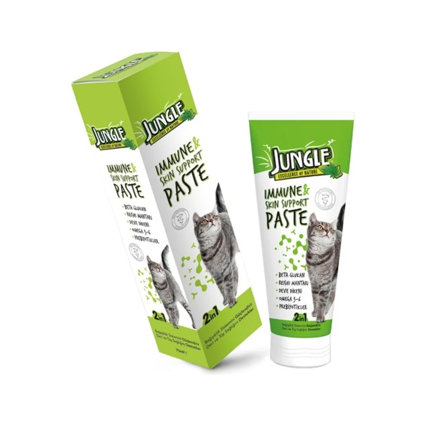 خمیر ویتامینی گربه جانگل تقویت ایمنی و پوست‌مو 75 میلی‌لیتر