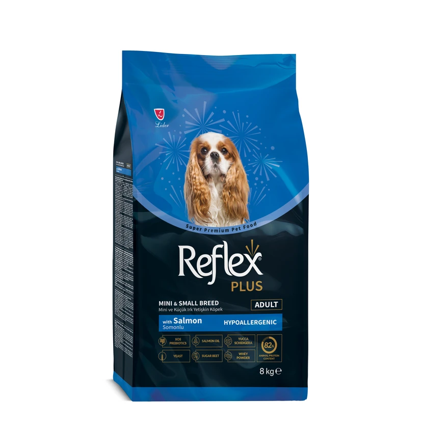غذای خشک رفلکس پلاس ضدحساسیت سگ کوچک طعم سالمون 8 کیلوگرم