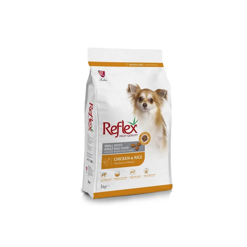 غذای خشک سگ بالغ رفلکس طعم مرغ مخصوص نژاد کوچک 3 کیلوگرم