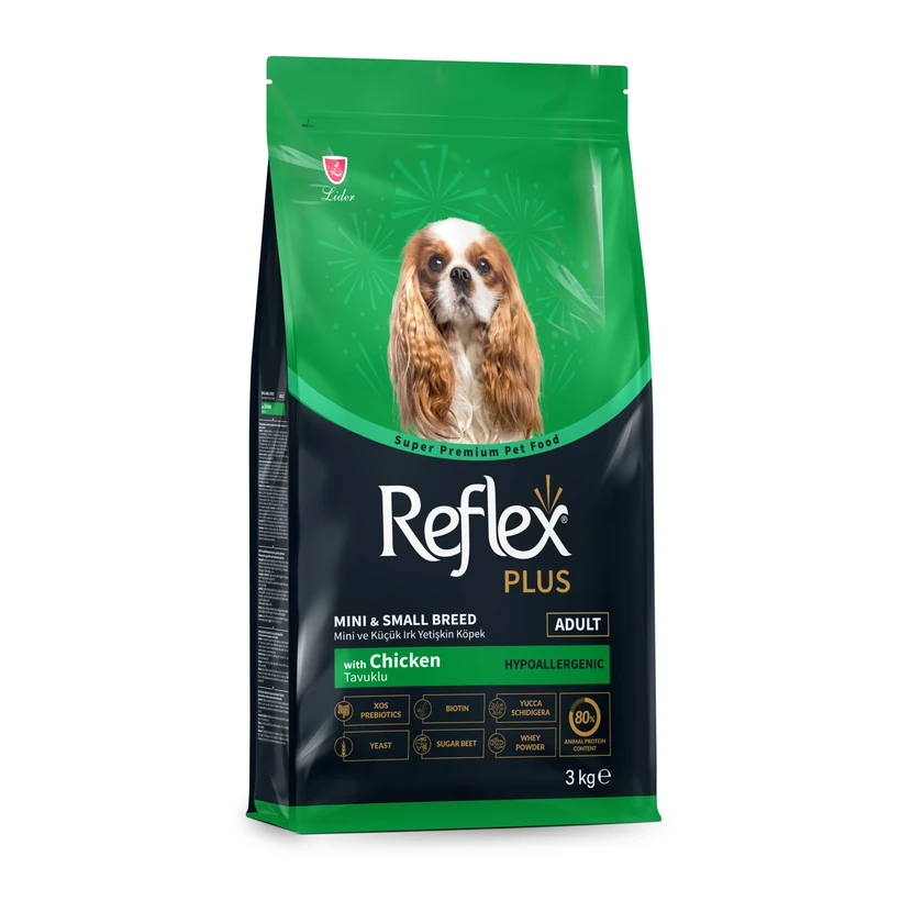 غذای خشک سگ هیپوآلرژنیک رفلکس پلاس نژاد مینی و کوچک مرغ 3 کیلوگرم