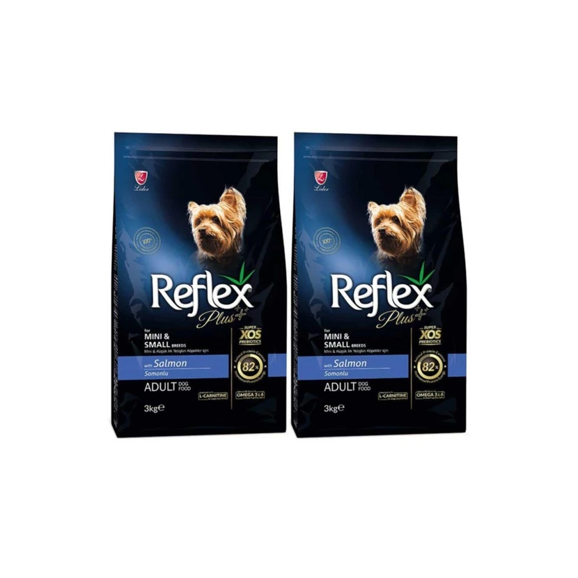 غذای خشک رفلکس پلاس سگ بالغ نژاد کوچک طعم سالمون 3 کیلوگرم 2 عدد