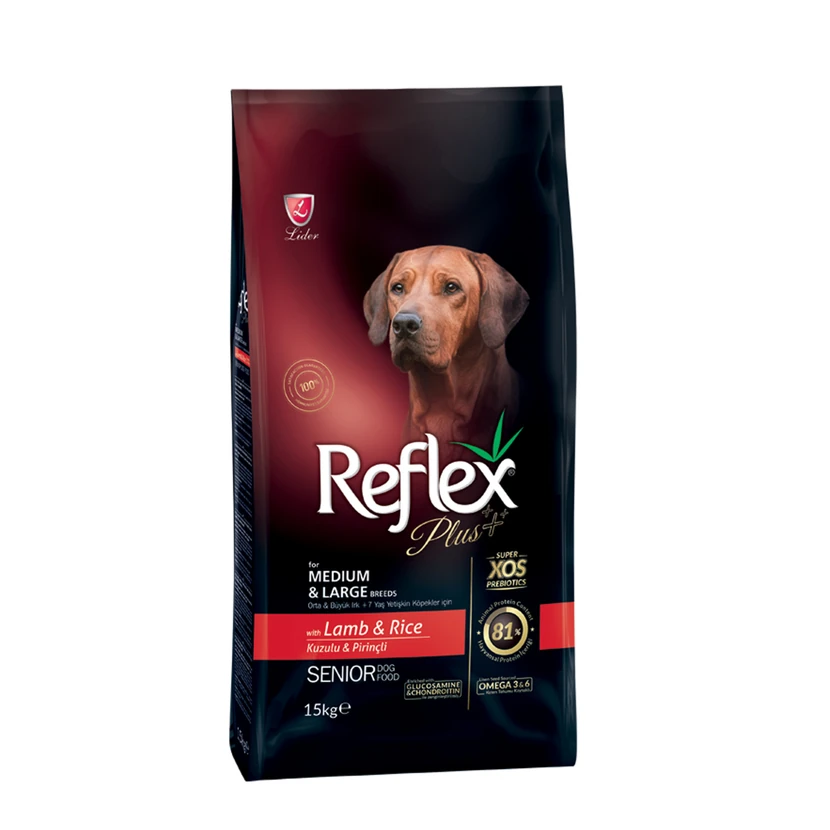 غذای خشک سگ رفلکس پلاس بره و برنج نژاد متوسط و بزرگ 15 کیلوگرم