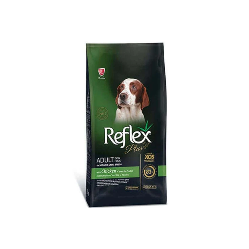 غذای خشک سگ رفلکس پلاس بالغ نژاد متوسط و بزرگ مرغ 15 کیلوگرم