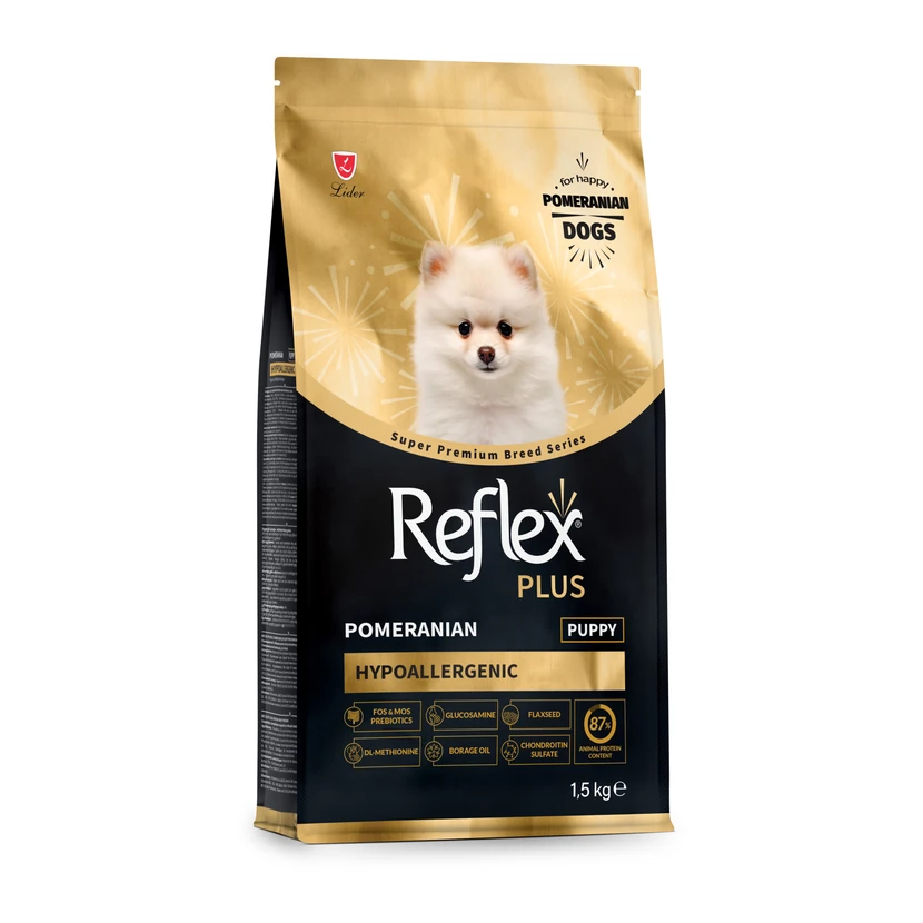 غذای خشک توله‌سگ رفلکس پلاس پامرانین طعم مرغ 1.5 کیلوگرم