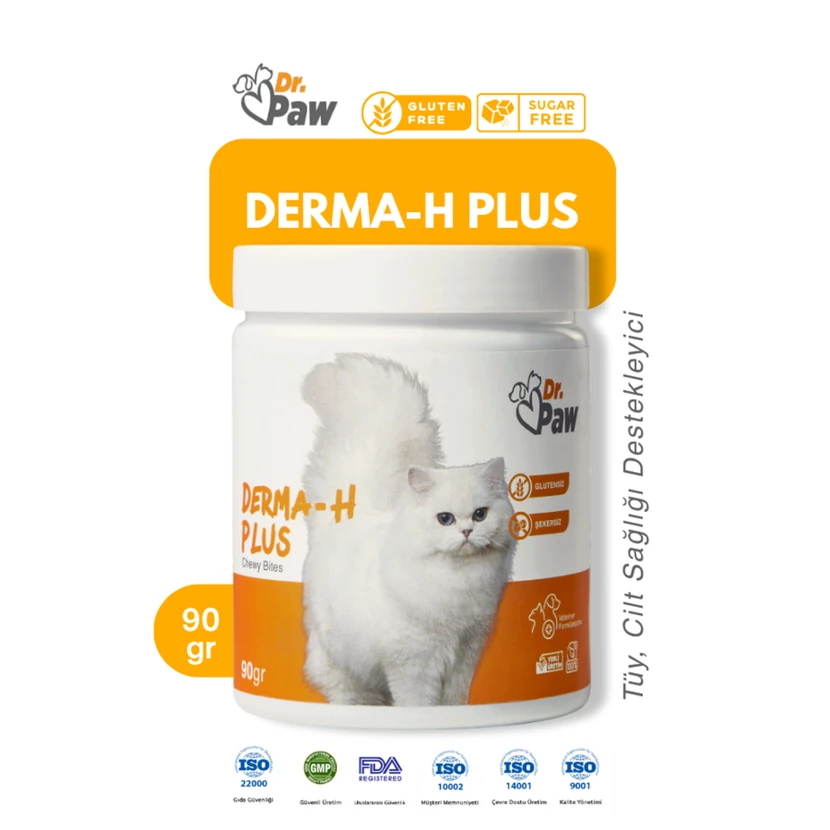 قرص جویدنی درما اچ مراقبت پوست و پوشش گربه دکتر پاو