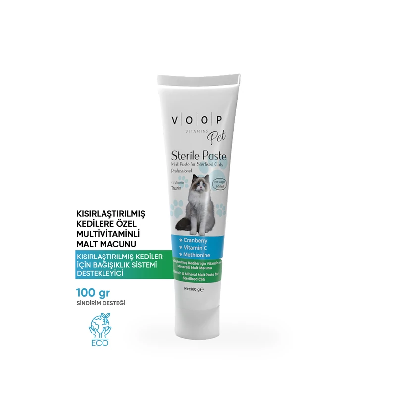 خمیر تقویتی ووپ پت مخصوص گربه‌های عقیم‌شده 100 گرم