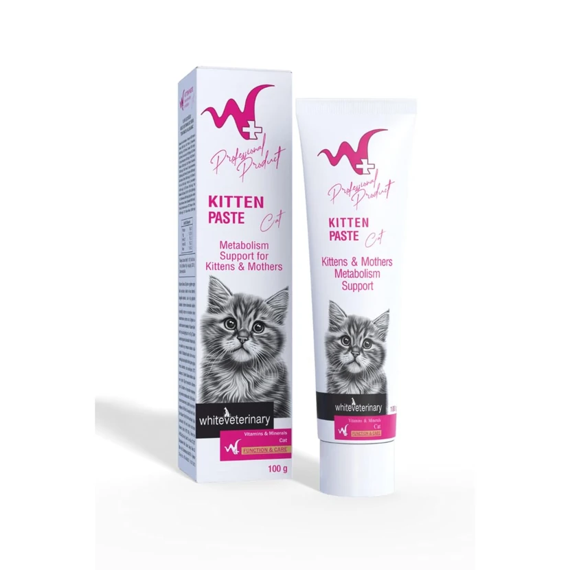خمیر تقویتی بچه‌گربه و مادر گربه وایت وترینری 100 گرم