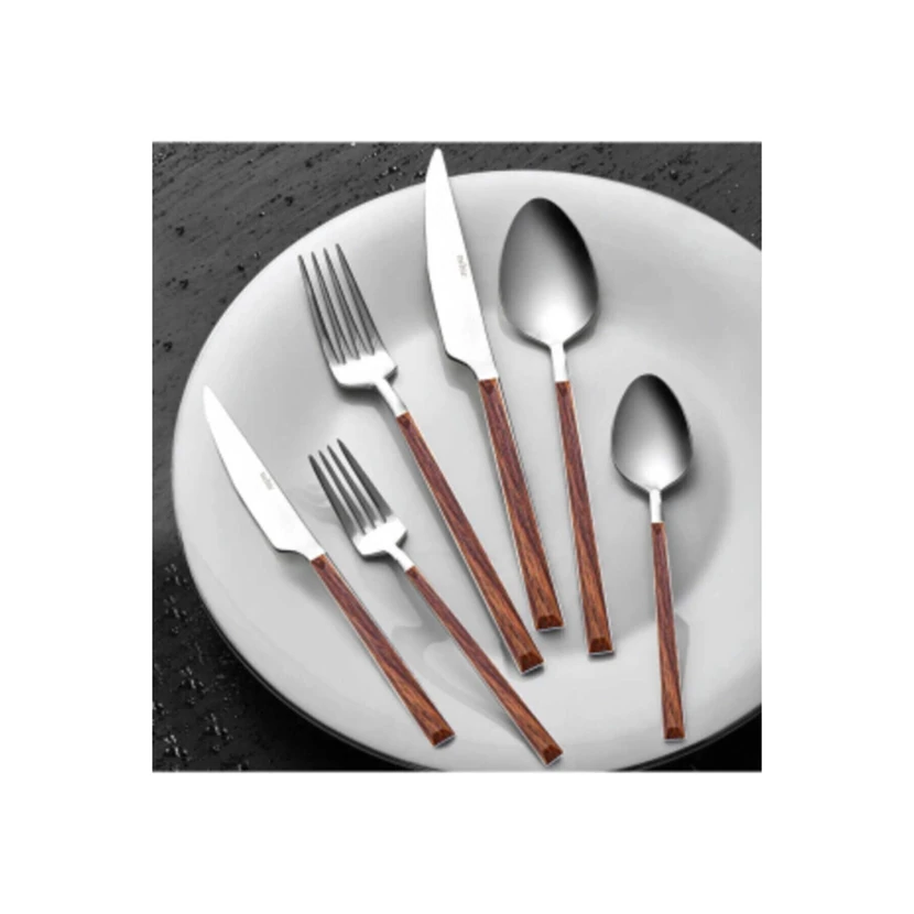 ست 36 پارچه قاشق، چنگال و کارد نهیر با دسته بامبو