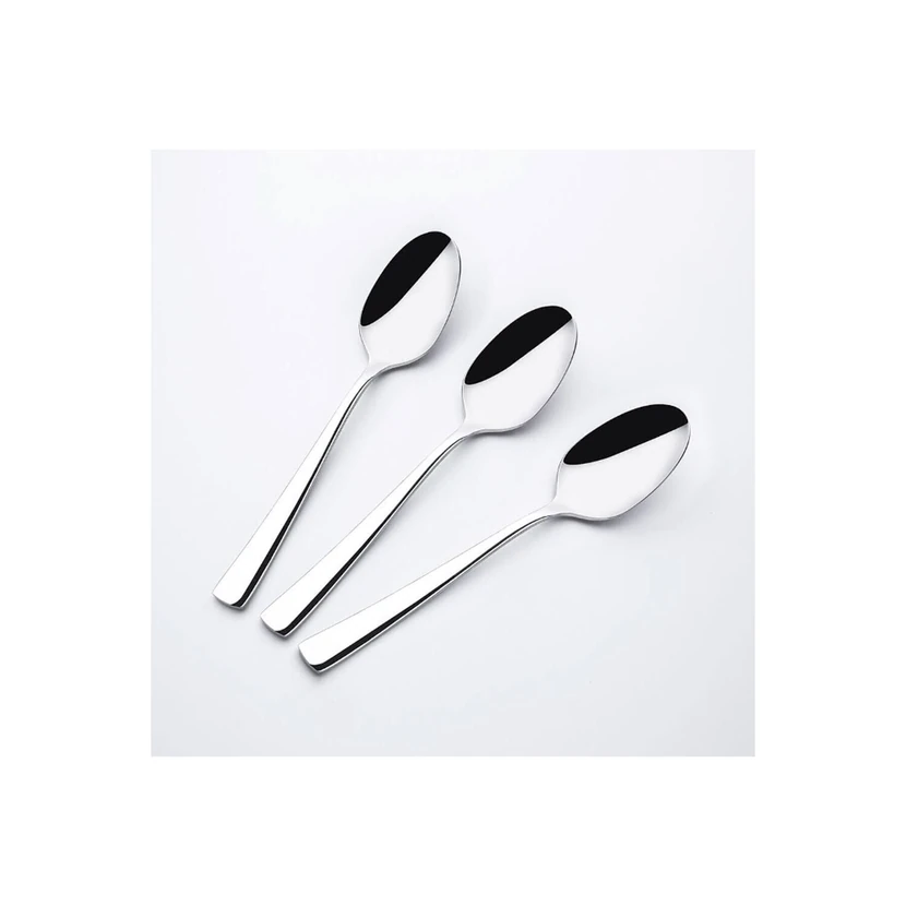 قاشق دسر نهیر استیل ضدزنگ 12 پارچه سفید