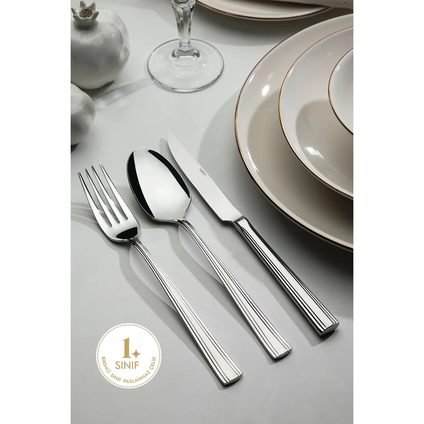 ست قاشق، چنگال و چاقو 72 پارچه نهیر 12 نفره ساده