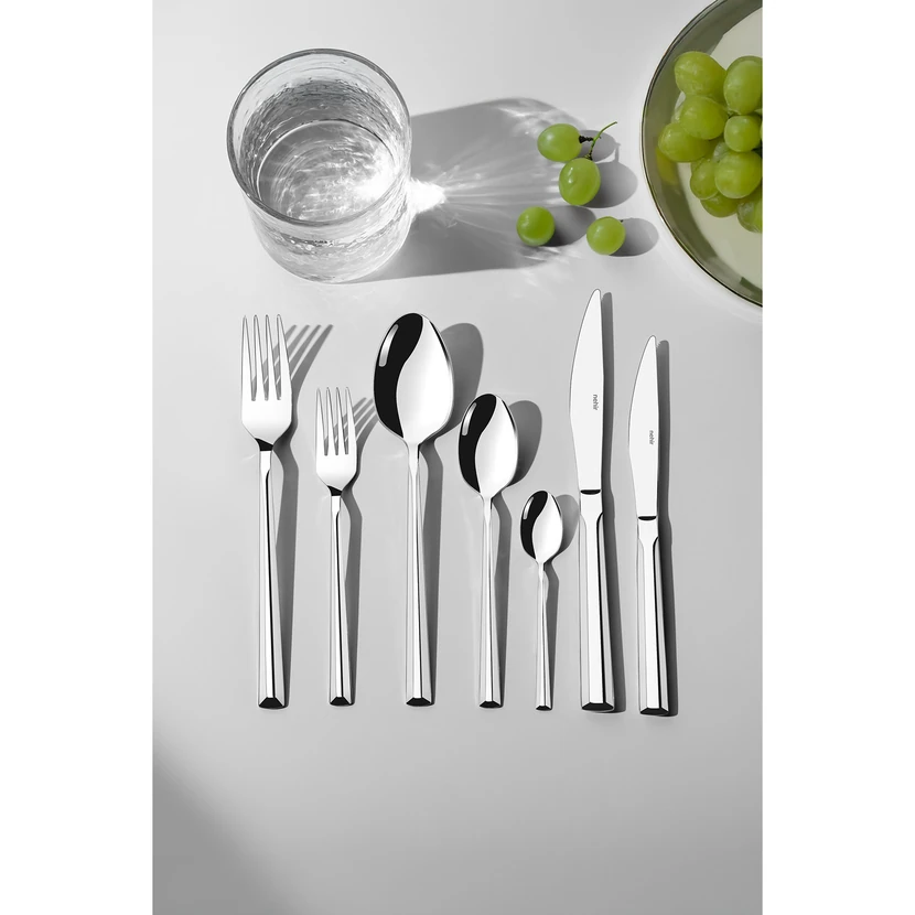 ست قاشق، چنگال و چاقوی میلانو نهیر 84 پارچه 12 نفره استیل