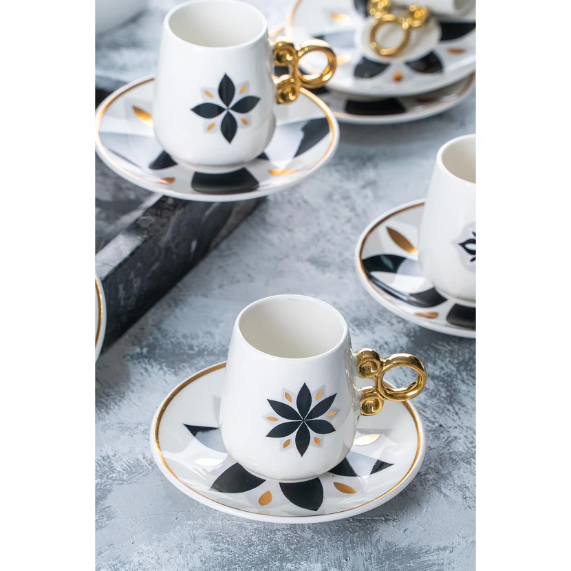 ست ۶ نفره فنجان قهوه آکار میزون ۹۰ میلی‌لیتری