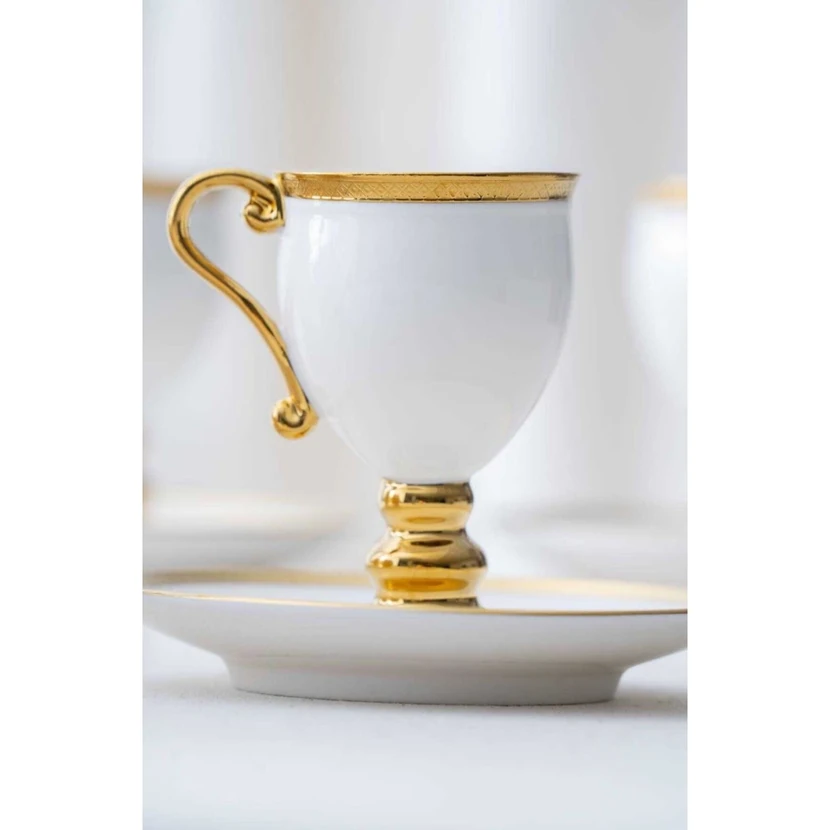 ست فنجان قهوه لوکس ۶ نفره آکار پرون طلایی