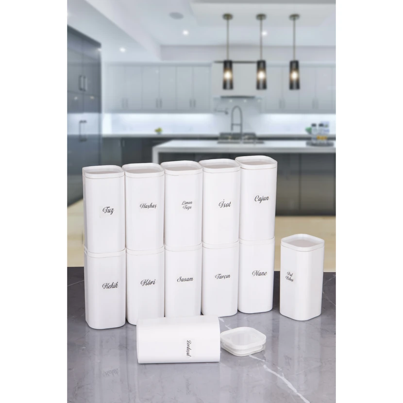 ست 12 پارچه بانکه ادویه وکیوم‌دار 250 میلی‌لیتری کارچیچه‌گی هوم