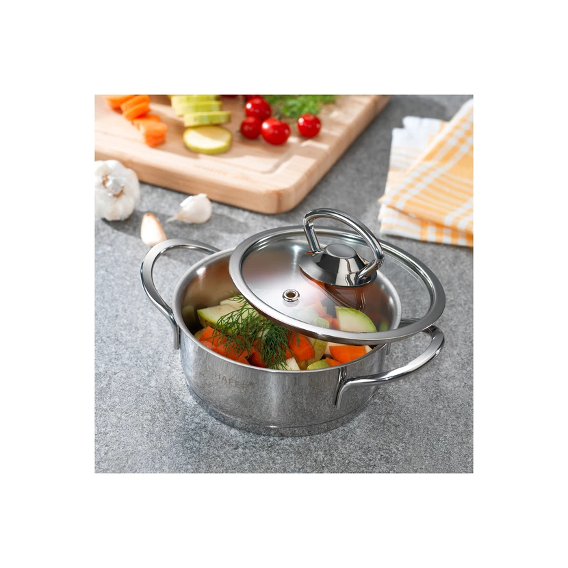 قابلمه استیل میکرو مینی شافر 12 سانتی‌متر ست 2 تکه