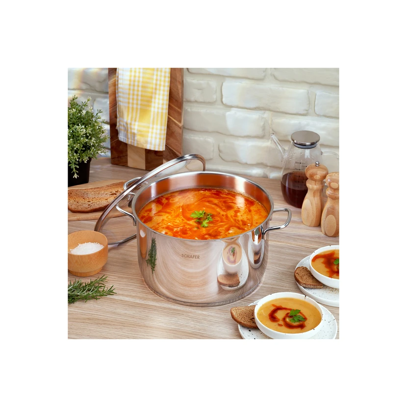 قابلمه عمیق استیل شافر هلد 28 سانتی‌متر 2 پارچه