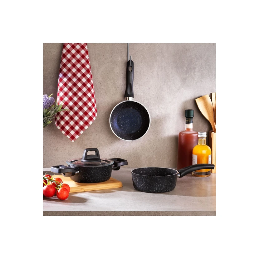 شافر پیکولا ست قابلمه و تابه گرانیتی 4 پارچه سایز 14 سانتی‌متری