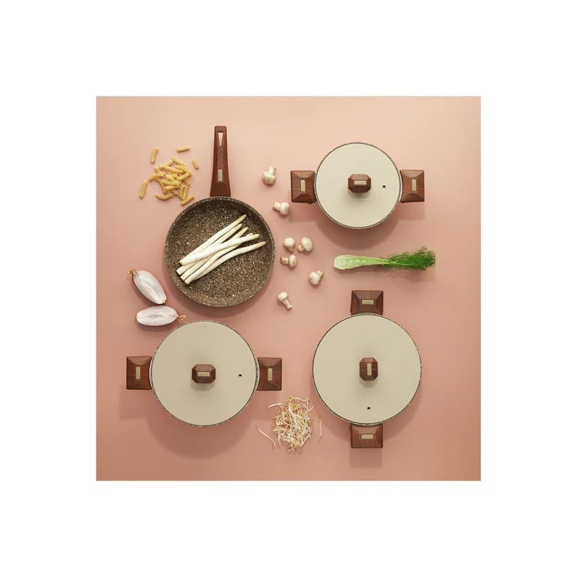 ست قابلمه چدنی توسکانا شافر 7 پارچه کرم