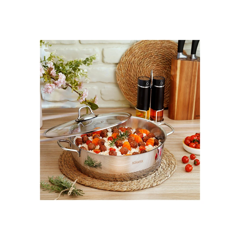 قابلمه شافر مدل استیل 30 سانتی‌متر