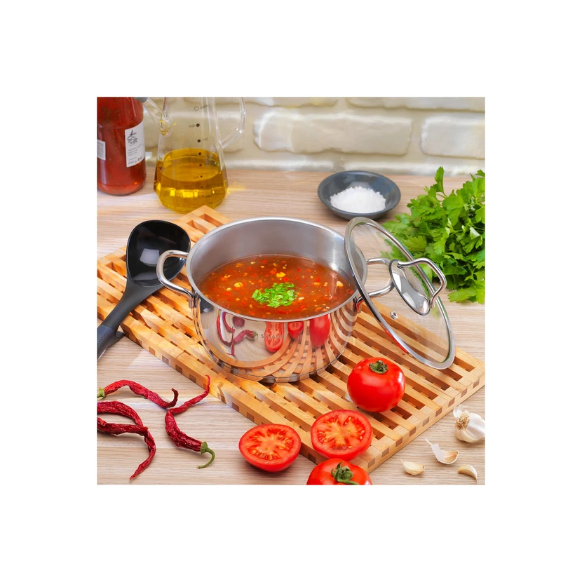 قابلمه عمیق شفر 20 سانتی‌متر دو پارچه استیل