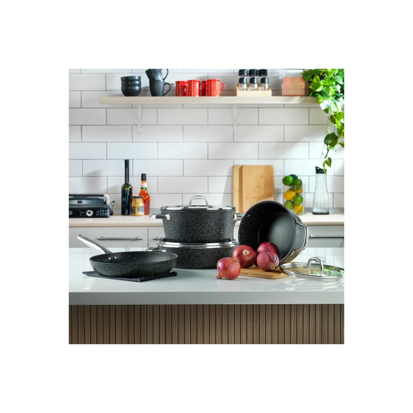 ست قابلمه 7 پارچه شافر دارک میلارد نچسب مشکی