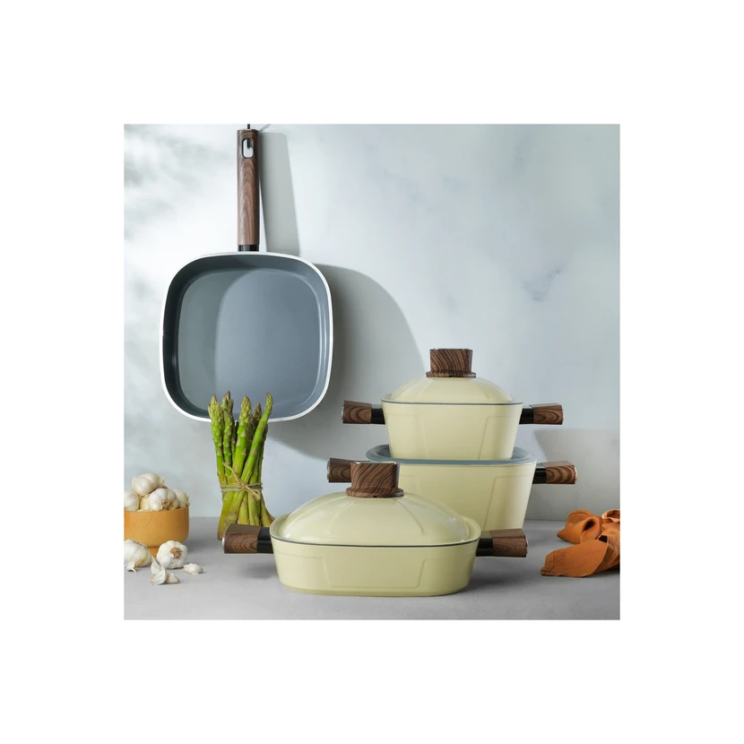 سرویس قابلمه سرامیکی شافِر چلنجر 7-par کرم