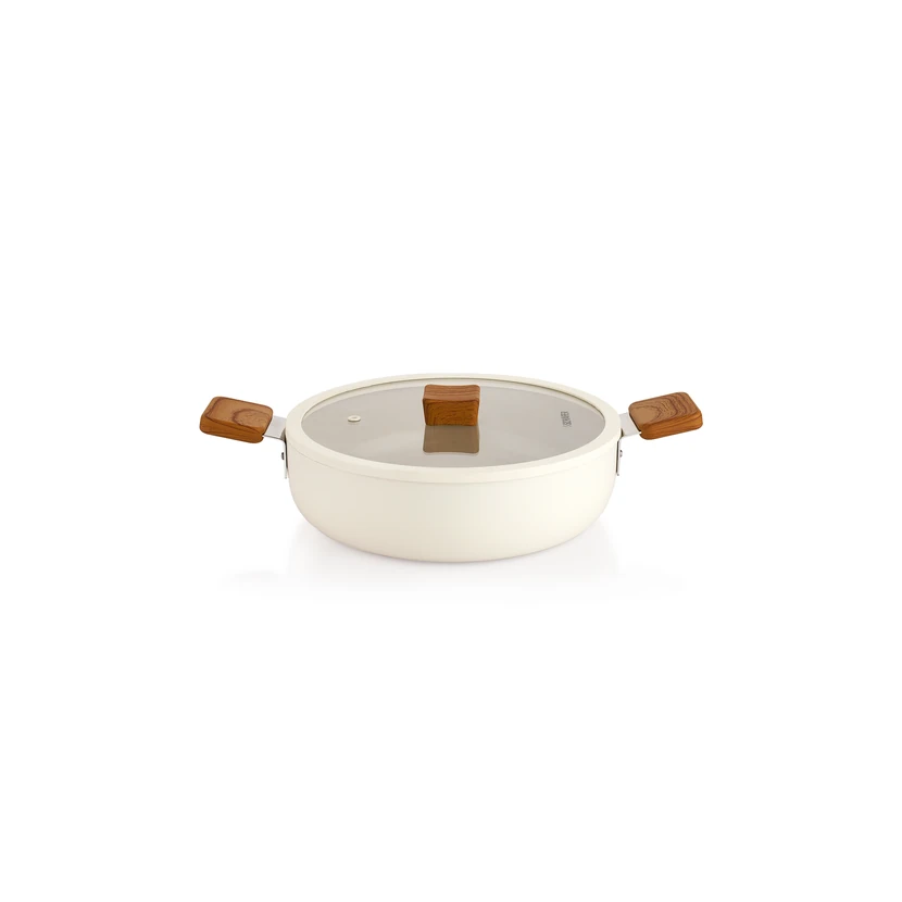 قابلمه سرامیکی شافر 26 سانتی‌متری کرم