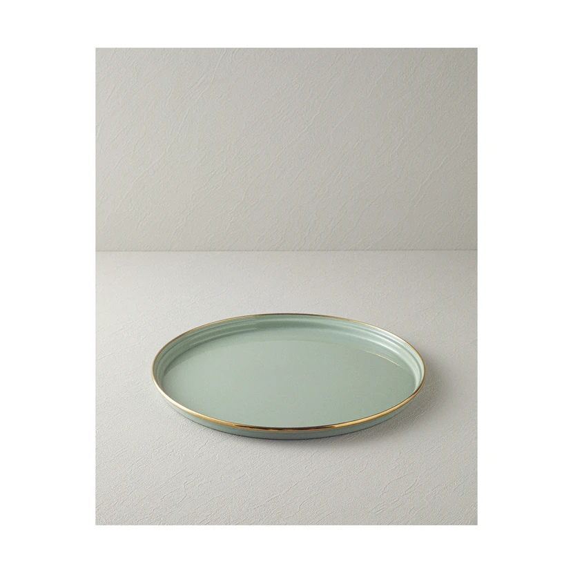 سینی گرد مینا ایسیدورا 31×36 سبز روشن