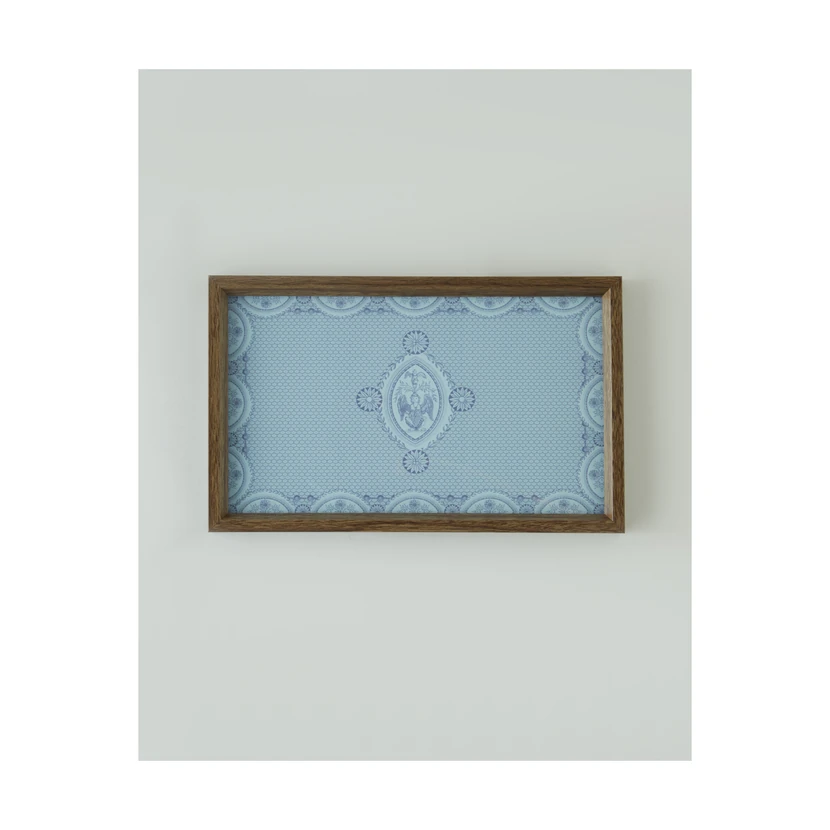 سینی دکوری لونا 16×23 سانتی‌متر آبی انگلیش هوم