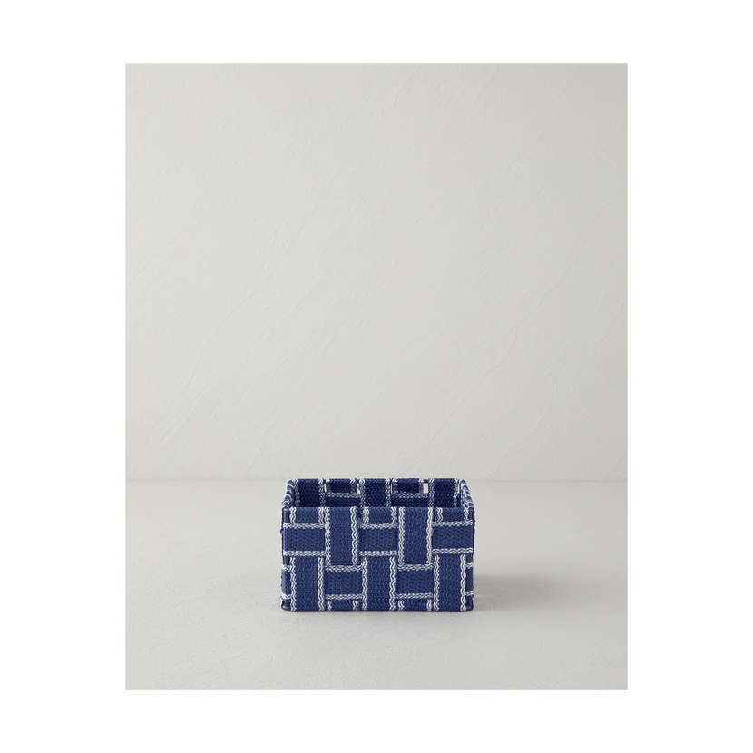 سبد نگهداری شاین سرمه‌ای 14×14×7 سانتی‌متر پلاستیکی