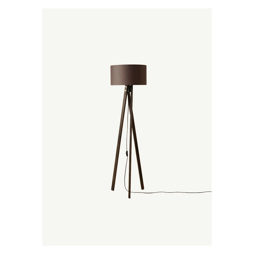 آباژور ایستاده چوبی بِلا مزون آنترسیت مشکی 40x40x125 سانتی‌متر