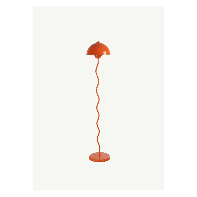 آباژور ایستاده کوئین بلا مزون نارنجی 30×30×157 سانتی‌متر