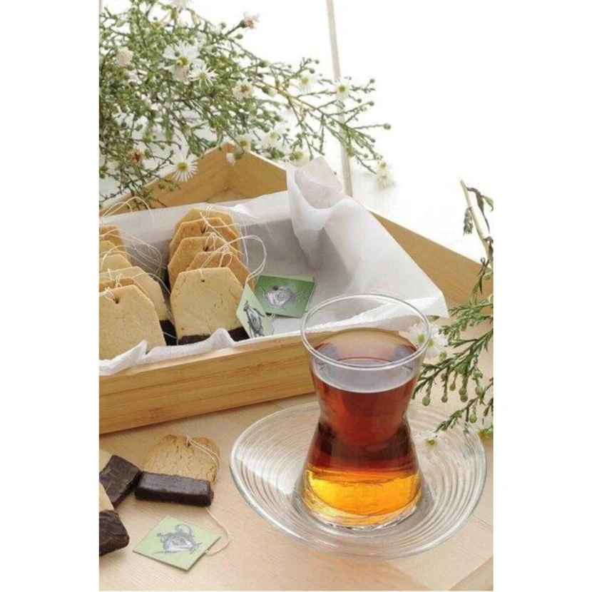 ست چای‌خوری لاو 24 پارچه شیشه‌ای 12 نفره