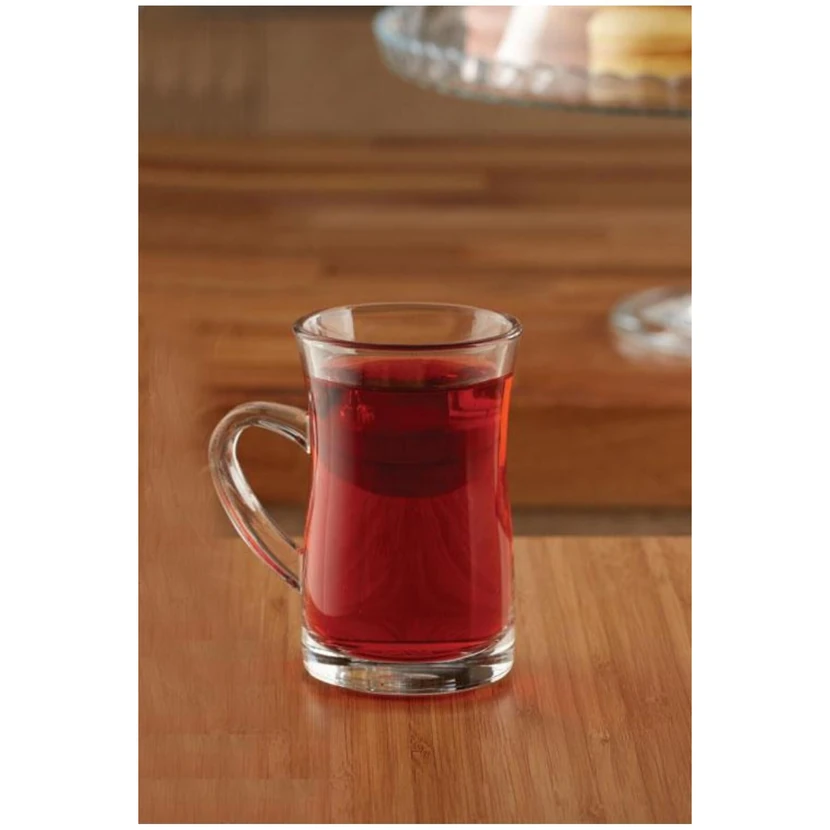 ست 6‌عددی لیوان چای پاشاباغچه مدل میلا 150 سی‌سی دسته‌دار