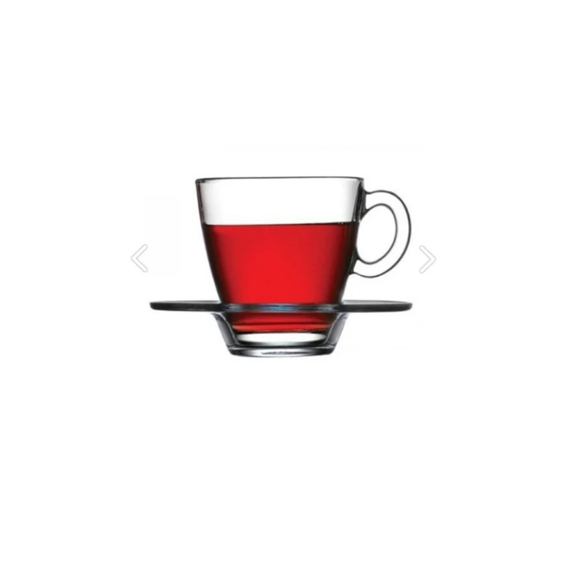 پاشاباغچه سرویس 6 فنجان آکوا شیشه‌ای 250 میلی‌لیتری