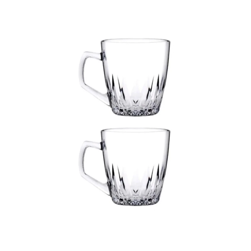 فنجان چای شیشه‌ای سفیر پاشاباغچه 2 تکه 250 میلی‌لیتر
