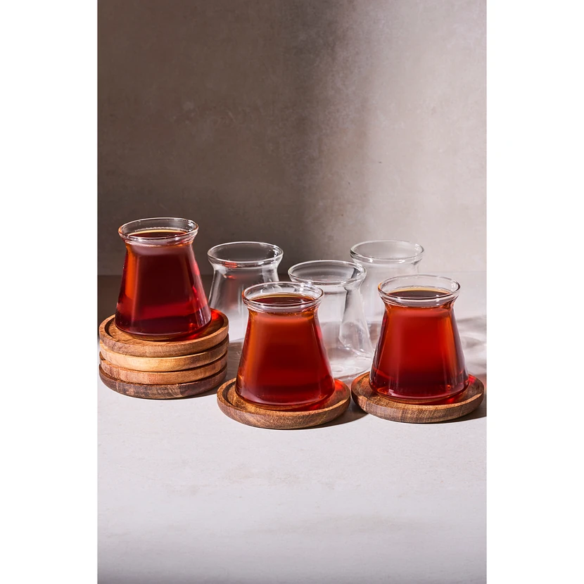 سرویس چای‌خوری پروتی گیزا 12 پارچه 6 نفره با نعلبکی آکاسیا