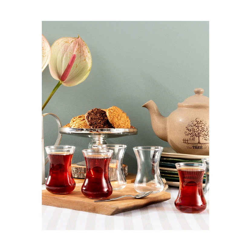 ست 6 عددی لیوان چای مادام کوکو ویکتورین 108 میلی‌لیتر شیشه شفاف