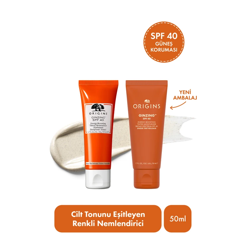 کرم مرطوب‌کننده رنگی اوریجینز جینزینگ حاوی کافئین SPF40 50 میلی‌لیتر