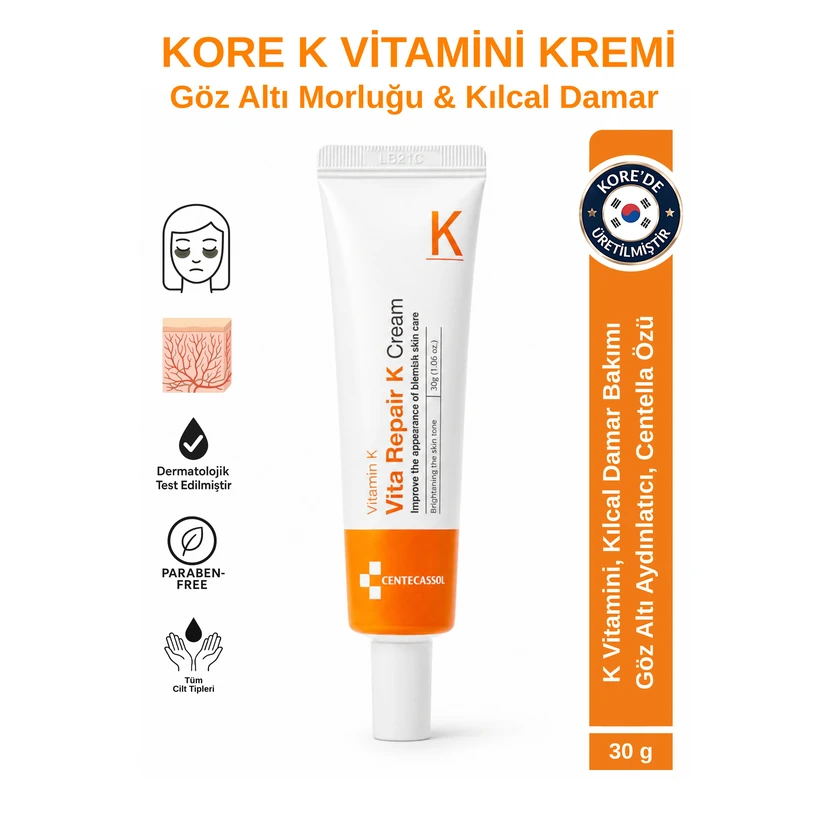 کرم ویتامین K سنتکاسول برای تیرگی و مشکلات مویرگی دور چشم 30 گرم