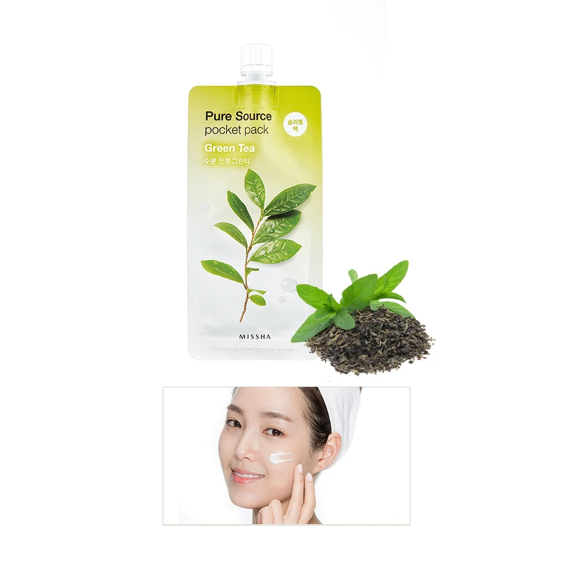 ماسک خواب مرطوب‌کننده میشا با عصاره چای سبز ۱۰ میلی‌لیتر