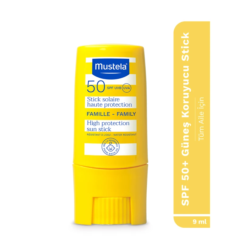 استیک ضدآفتاب موستلا محافظت قوی SPF50 مخصوص دور چشم و لب 9 میلی‌لیتر