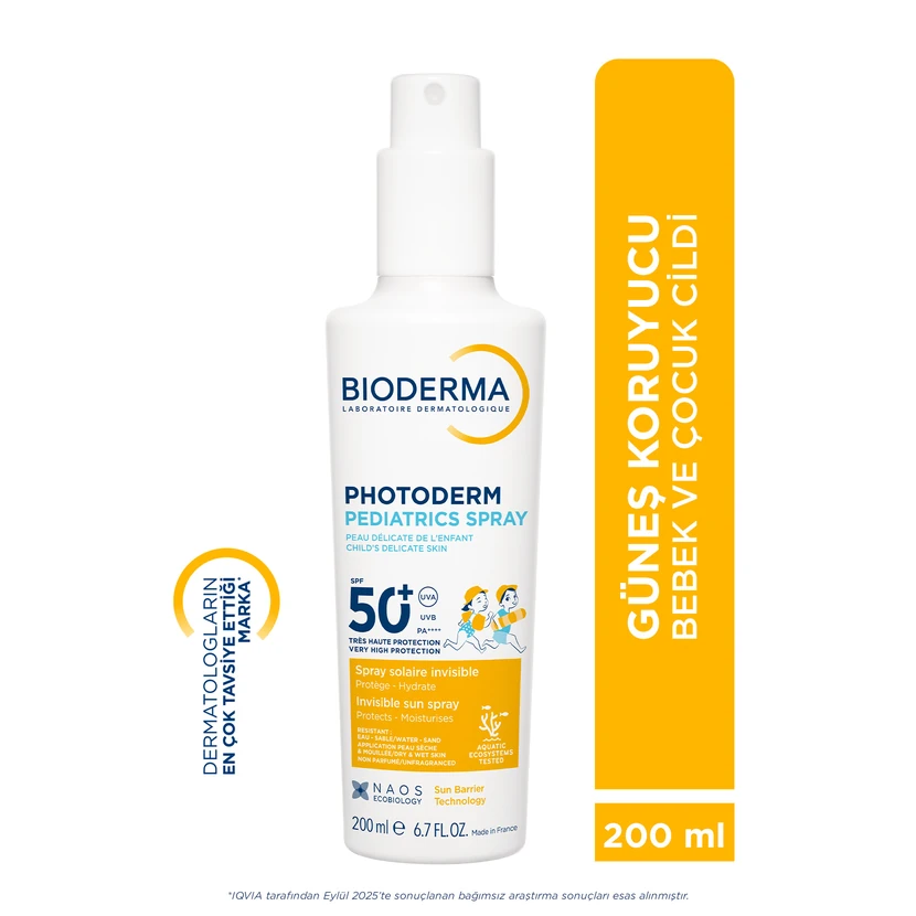 بایودرما فوتودرم پدیا اسپری ضدآفتاب کودک SPF50 ۲۰۰ میلی‌لیتر