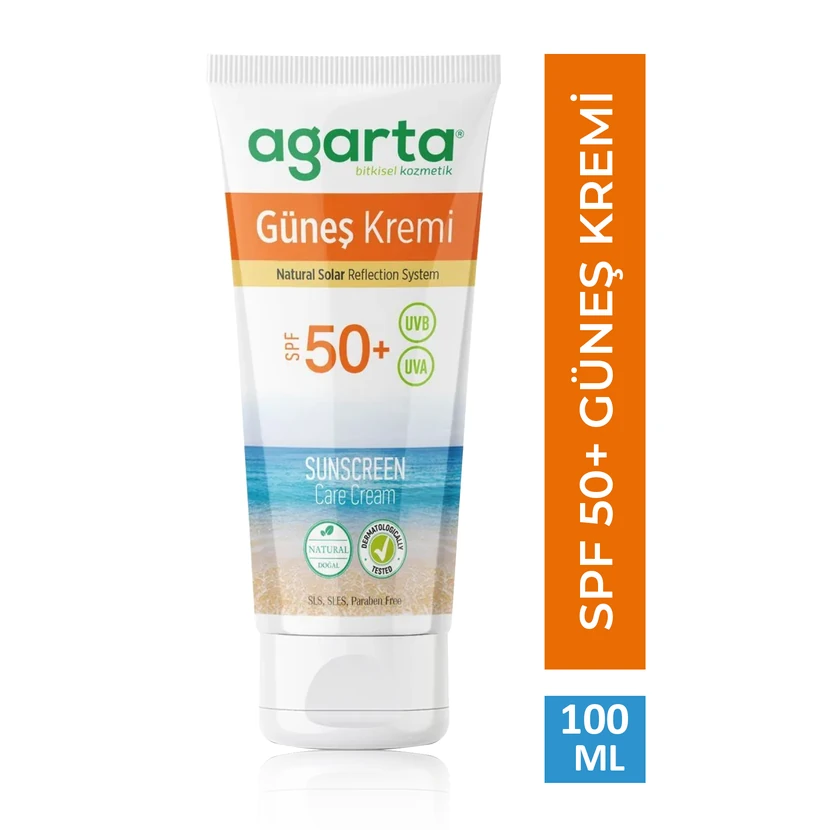 کرم ضدآفتاب آگارتا SPF50 حجم 100 میلی‌لیتر