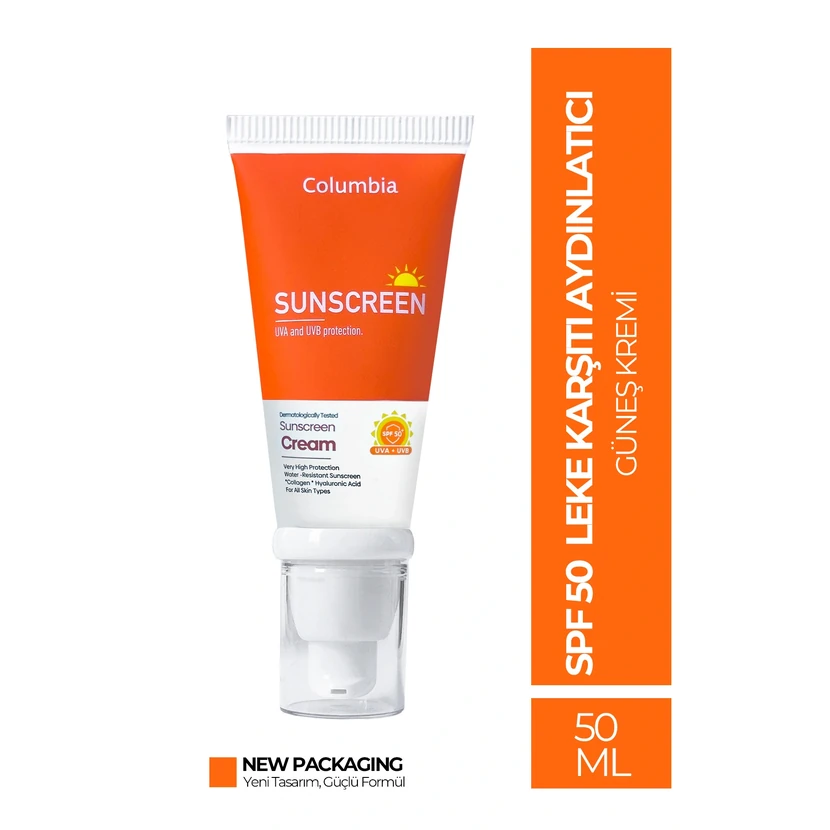 کرم ضدآفتاب کلمبیا صورت و بدن SPF50 50 میلی‌لیتر