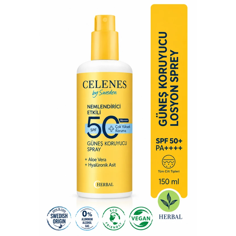 لوسیون اسپری ضدآفتاب گیاهی بای سوئدن SPF 50
